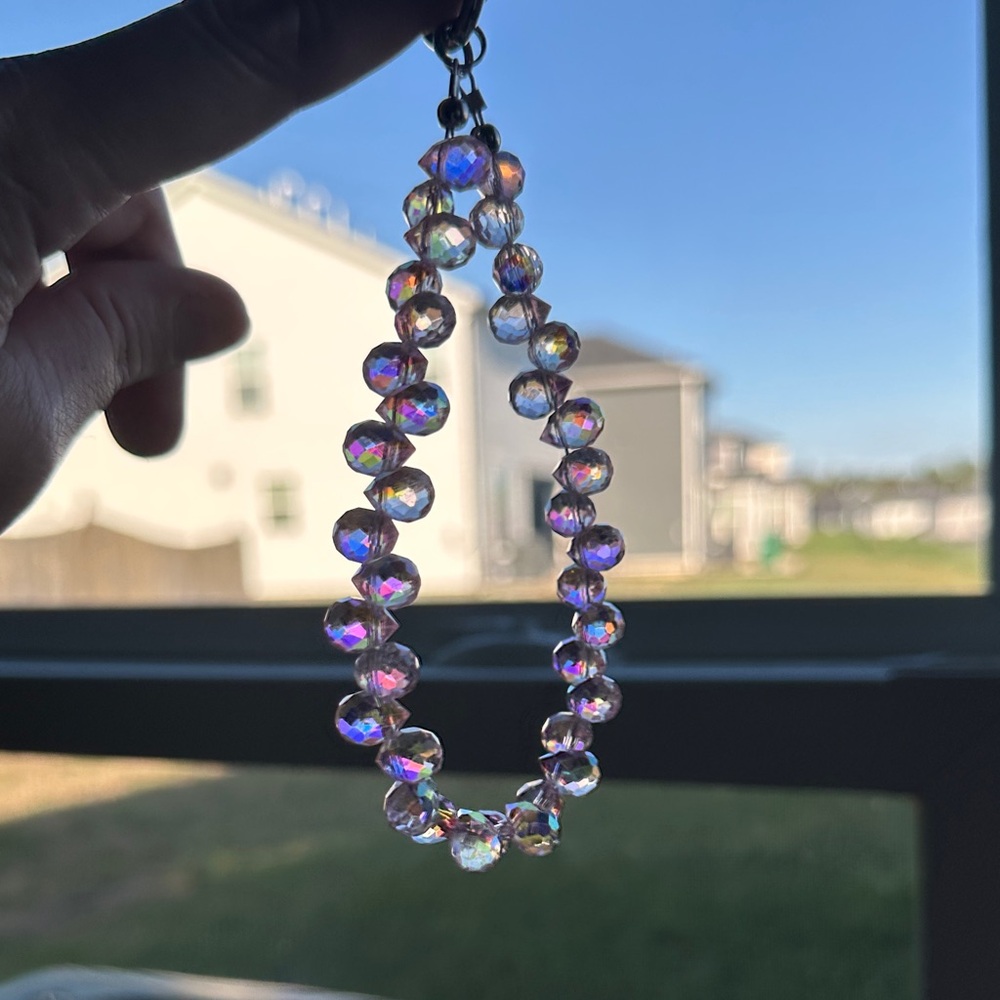 Dazzling Crystal Bead Phone Wristlet